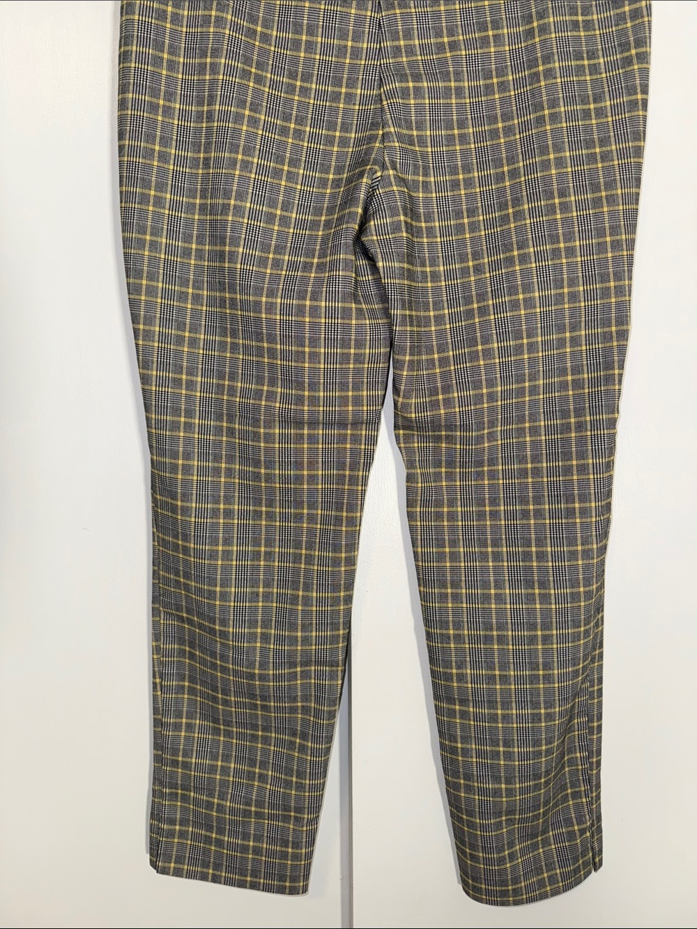 Counterparts Plaid Pants Black & Yellow Windowpane Print Women’s L Large - Picture 5 of 8